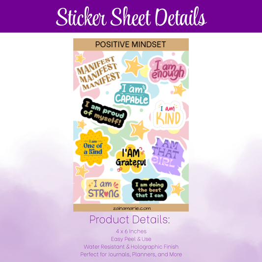 Sticker Sheet | Positive Mindset